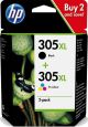 Kartuša HP 305XL črna/black + HP 305XL barvna/color komplet (6ZA94AE) - original PRIHRANITE!