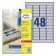 Etikete zweckform l6009 45,7x21,2mm srebrne odporne 1/8 ZWECKFORM1