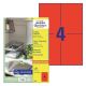Etikete zweckform 3456 105x148mm rdeče ZWECKFORM