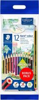 Barvice staedtler noris v kartonski škatli+radirka in svinčnik STAEDTLER