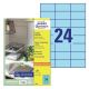 Etikete zweckform 3449 70x37mm modre ZWECKFORM