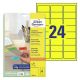 Etikete zweckform l6035 63,5x33,9mm 1/20 rumene odstranljive ZWECKFORM