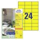 Etikete zweckform 3451 70x37mm rumene ZWECKFORM