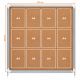 Tabla oglasna nobo notranja pluta s klučem premium plus 12xa4 925x970mm 1901587 NOBO TABLE