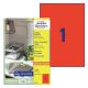 Etikete zweckform 3470 210x297mm rdeče ZWECKFORM