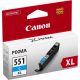 Kartuša Canon CLI-551C XL modra/cyan - original