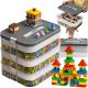 Organizator za kocke 22 L – 3-nadstropna škatla za shranjevanje kock in igrač | Sortirnik s predelki in ročajem