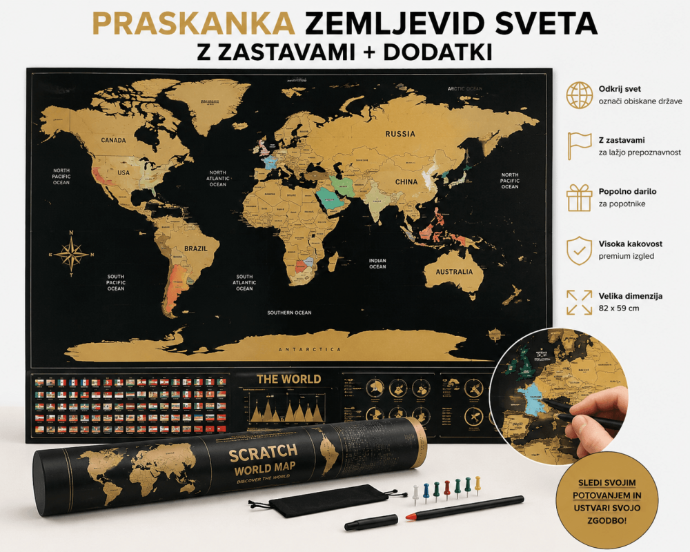 Praskanka – zemljevid sveta