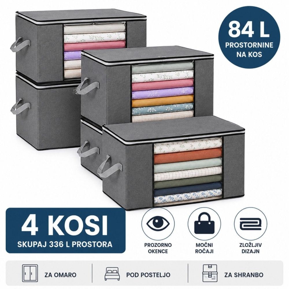 Organizatorji za oblačila, 4 × 84 L