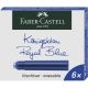 Vložek za nalivno pero faber-castell 1/6 modre kratke FABER-CASTELL
